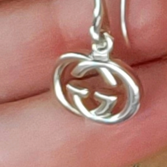 PAIR OF GUCCI DOUBLE G STATEMENT EARRINGS 925 sterling silver - Picture 14 of 14